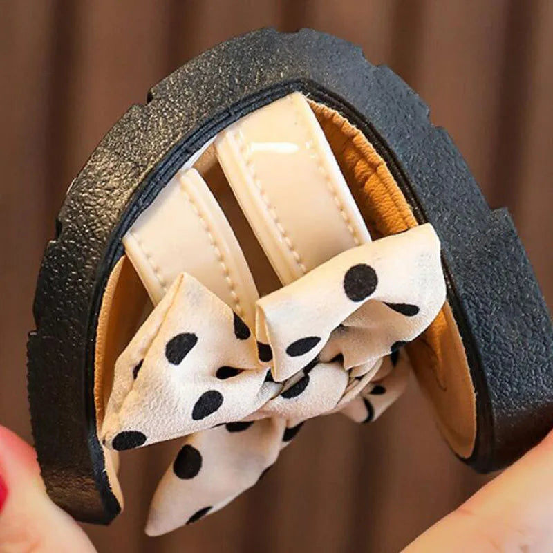 Bow Flats Open Toe Slide Sandals Non-slip Flip Flops Children Home Slippers Kids Girls Summer Cute Beach Slippers Shoe-Dollar Bargains Online Shopping Australia