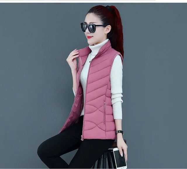 Woman Vest Autumn Winter Warm Down Cotton Vests Female Thick Removable Hooded Waistcoat Women's Sleeveless Jacket Vest Coat-Dollar Bargains Online Shopping Australia