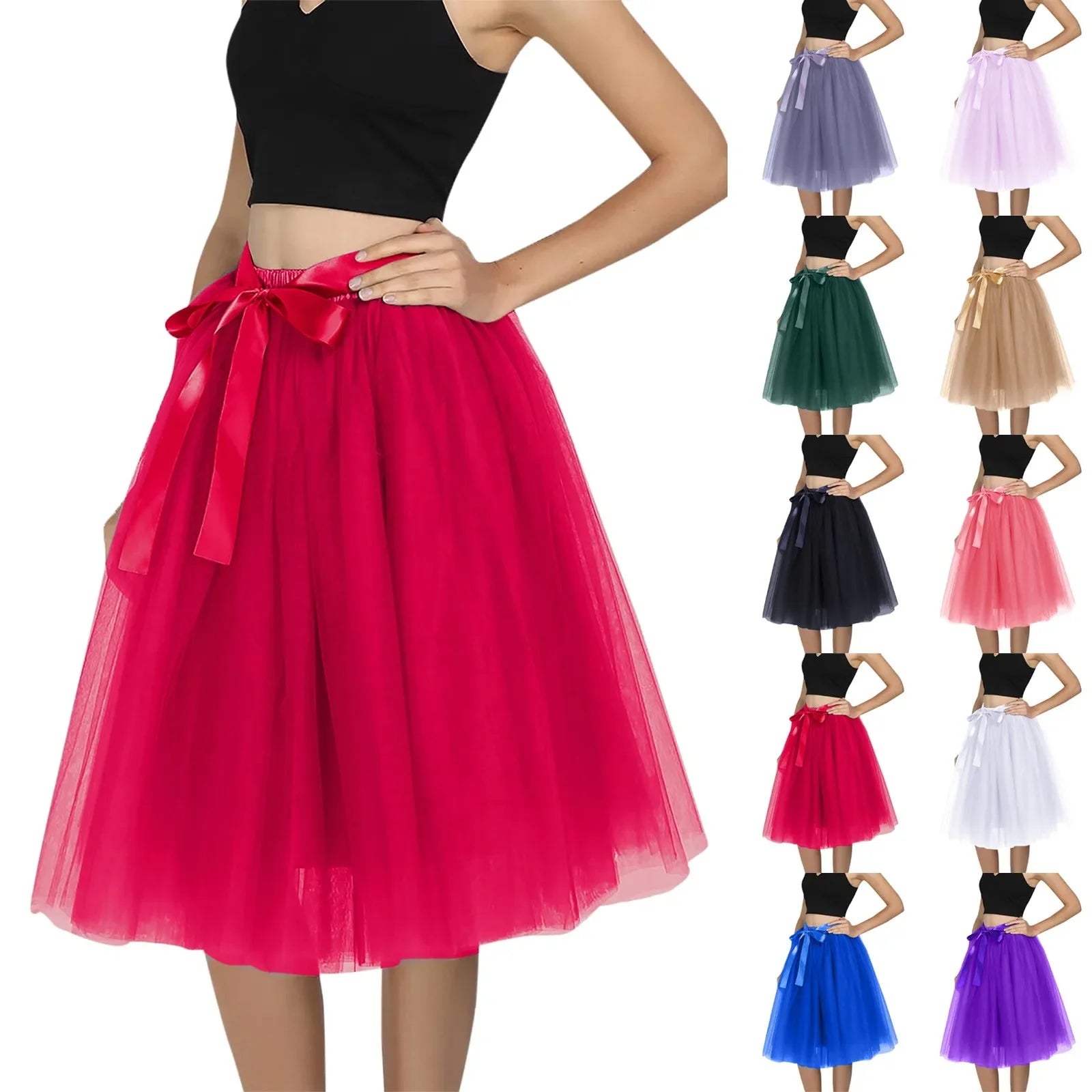 Woman clothes Skirt Women's A-line Stretchy Skater Mini Versatile Casual Flared Skirt-Dollar Bargains Online Shopping Australia