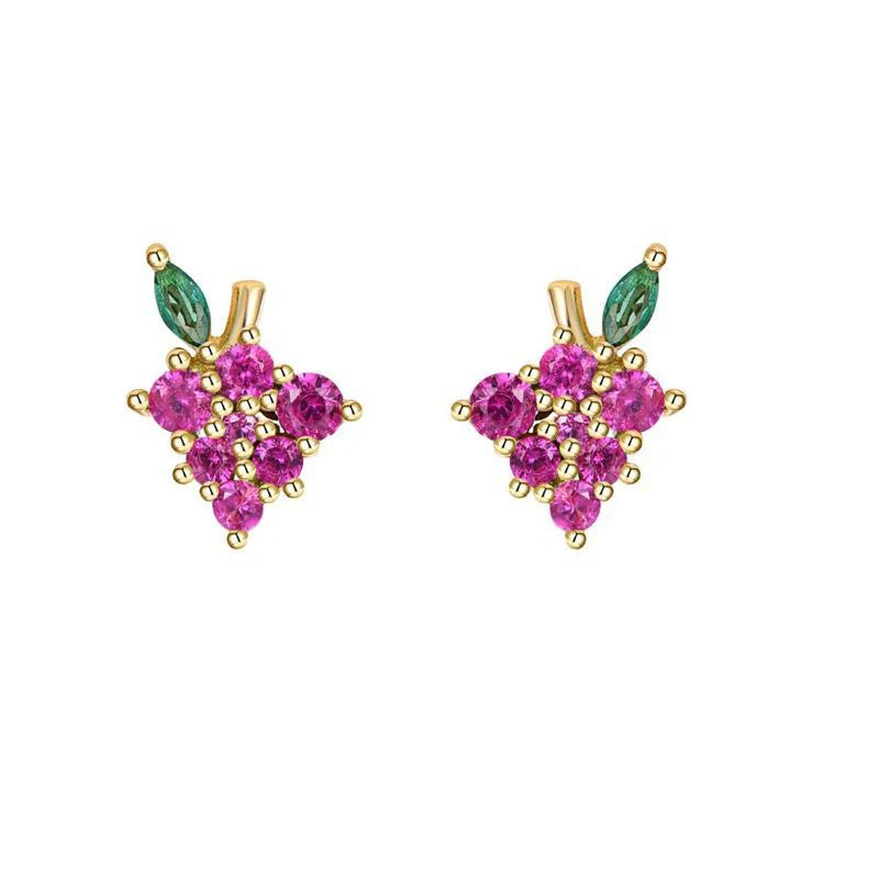 Gold Filled Stud Earrings Set For Women Ear Cuffs Colorful Zircon Dangle Hoop Earrings Fashion Party Jewelry-Dollar Bargains Online Shopping Australia