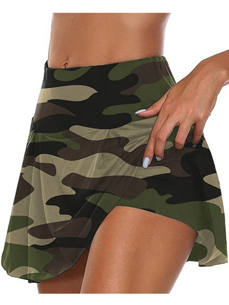 Women Sports Tennis Dance Fitness Short Skirts Quick Drying Solid Female Lining High Waist Mini Golf Sporting Skirts-Dollar Bargains Online Shopping Australia