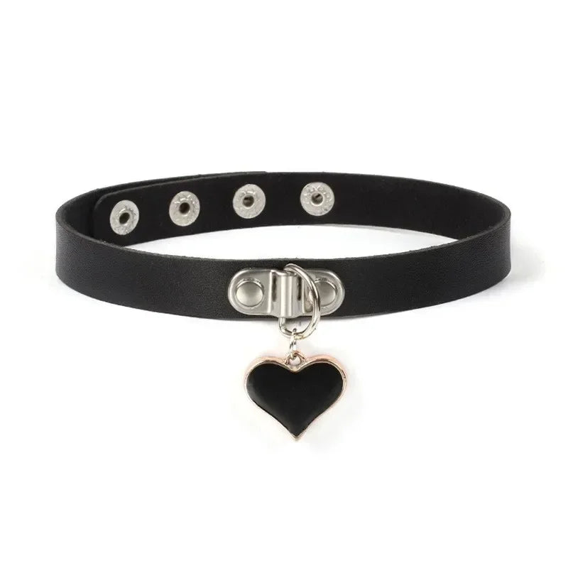 Cosplay Punk Collar Choker Sexy Harajuku PU Leather Black Chokers Necklace Chain Pendant Women Rock Gothic Neck Jewelry-Dollar Bargains Online Shopping Australia