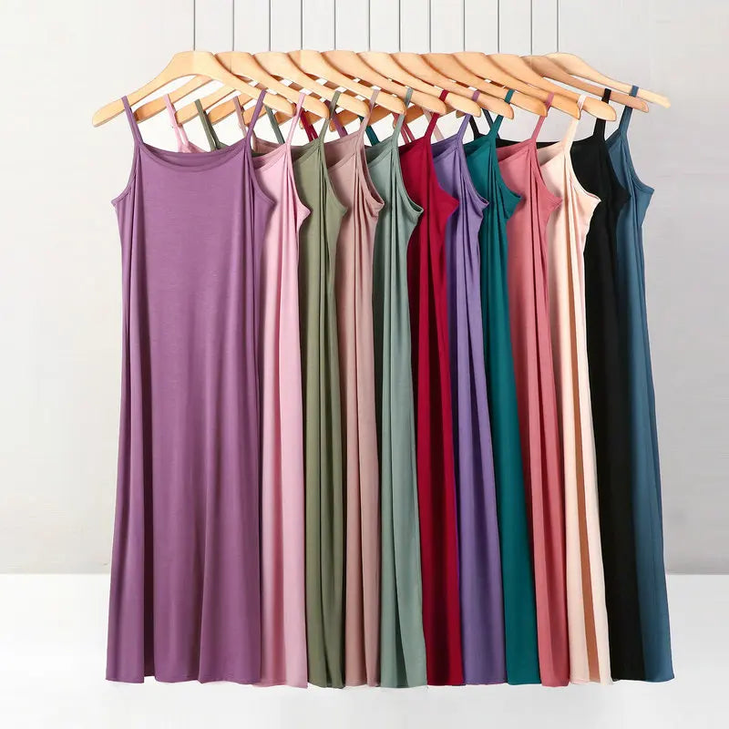 Modal Dress Spaghetti strap bottoming dresses Halter sundress Camisoles slips Inner Petticoat-Dollar Bargains Online Shopping Australia