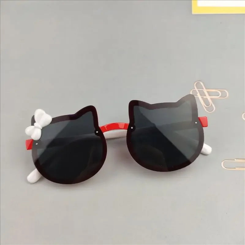 Children Cute Kitty Sunglasses Acrylic Bow Outdoor UV Protection Sun Glasses Baby Girls Classic Kids Boy UV400 Eyewear-Dollar Bargains Online Shopping Australia