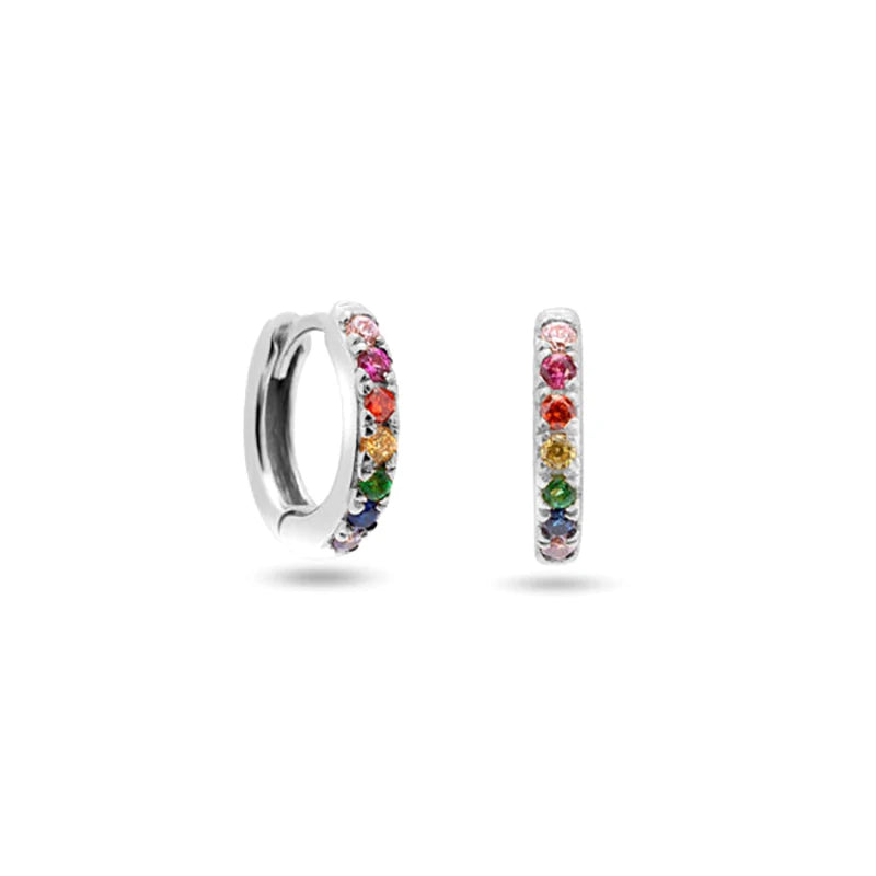 Gold Filled Stud Earrings Set For Women Ear Cuffs Colorful Zircon Dangle Hoop Earrings Fashion Party Jewelry-Dollar Bargains Online Shopping Australia