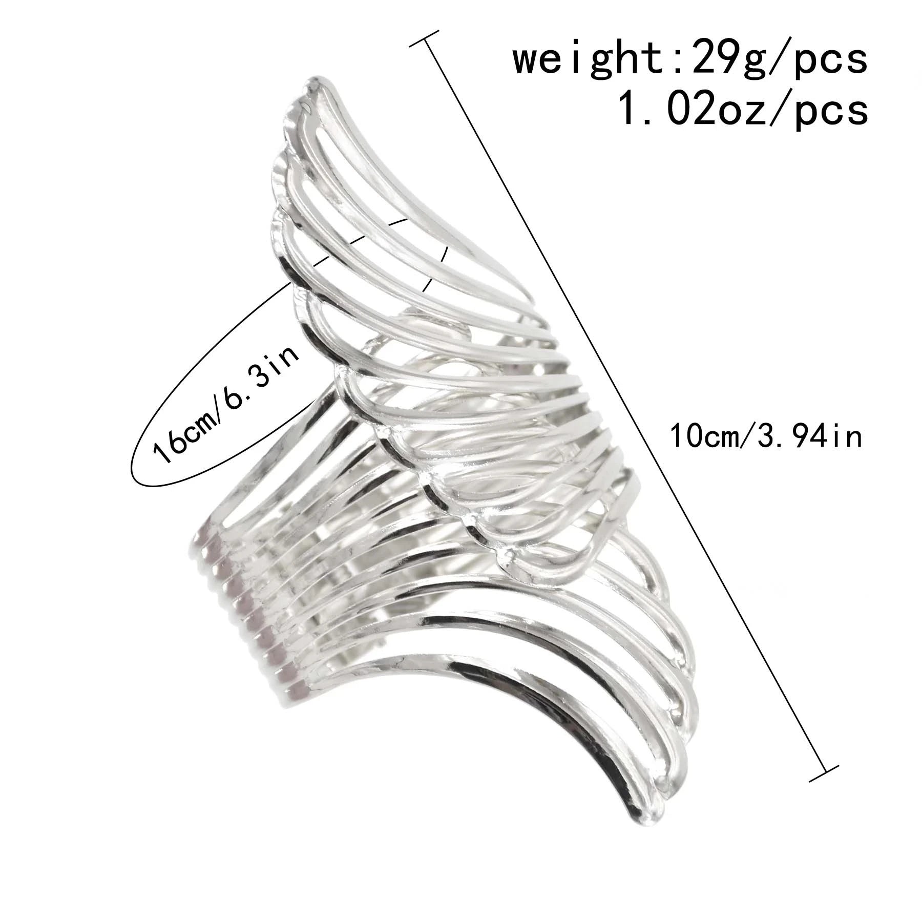 Hollow Wings Feather Wide Cuff Bracelets & Bangles For Women Men Gold Silver Color Alloy Open Big Male Female Bangle Jewelry-Dollar Bargains Online Shopping Australia