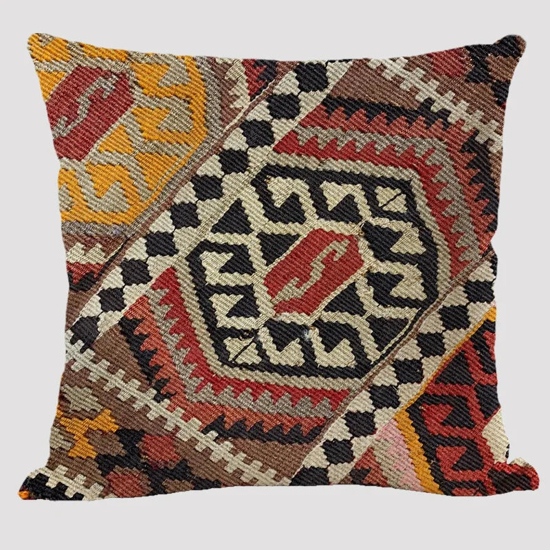 Bohemian Patterns Linen Cushions Case Multicolors Abstract Ethnic Geometry Print Decorative Pillows Case Living Room Sofa Pillow-Dollar Bargains Online Shopping Australia