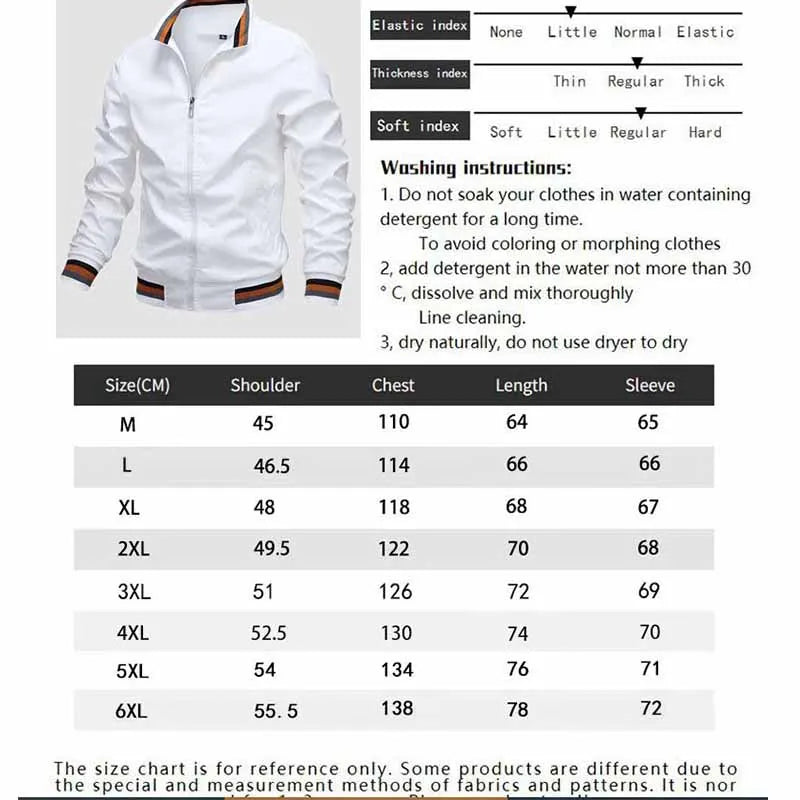 Bomber Casual Jacket Men Autumn Zipper Outerwear Mandarin Sportswear Mens Jackets for Male Windbreaker Coats
