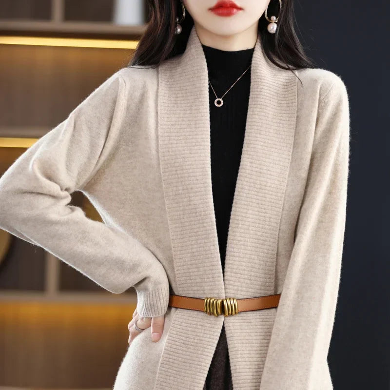 Knitted Sweater Women Cardigan V-Neck Knit Women Sweater Cardigans Sweaters-Dollar Bargains Online Shopping Australia
