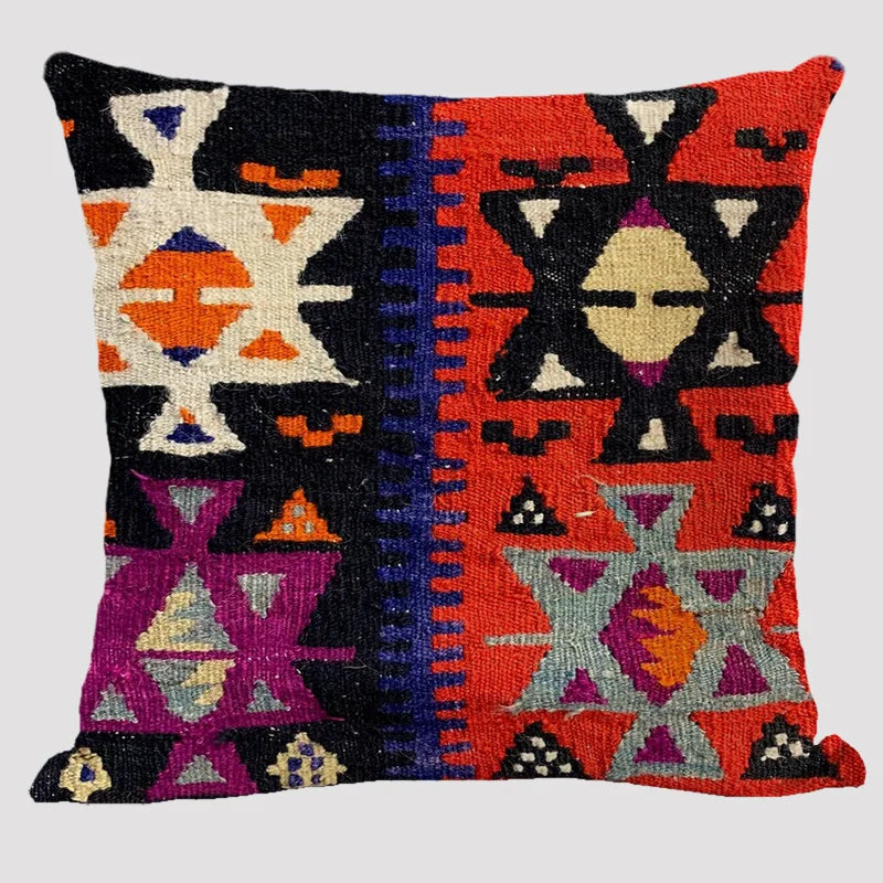 Bohemian Patterns Linen Cushions Case Multicolors Abstract Ethnic Geometry Print Decorative Pillows Case Living Room Sofa Pillow-Dollar Bargains Online Shopping Australia