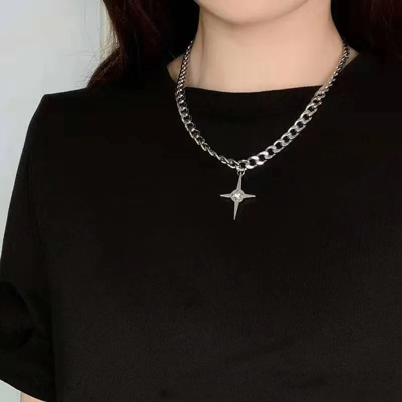 Multilayer Hip Hop Long Chain Necklace For Women Men Jewelry Gifts Key Cross Pendant Necklace Accessories-Dollar Bargains Online Shopping Australia