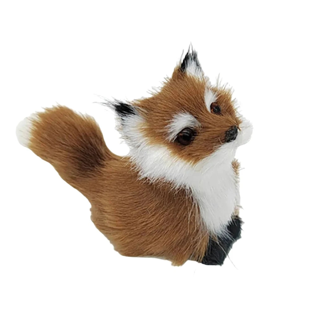 Simulation Rabbit Owl Cat Fox Ornament Furs Squatting Model Home Decoration Animal World with Static Action Figures Gift for Kid-Dollar Bargains Online Shopping Australia