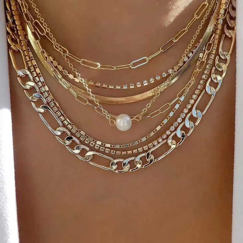 Bohemia Multilayer Crystal Butterfly Pendant Necklaces Women Hollow Heart Choker Necklace Fashion Jewelry Party-Dollar Bargains Online Shopping Australia