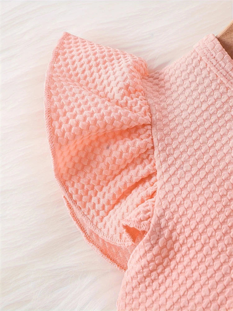 Baby Girls Dress Summer Waist Flower Vest Sleeveless Short Top Sweet Girl Lace Mesh Dress-Dollar Bargains Online Shopping Australia