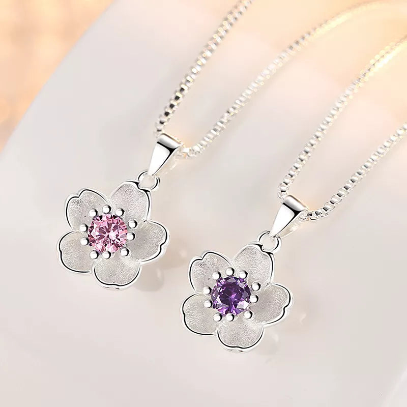 925 Sterling Peach Blossom Necklaces For Women Luxury Quality Jewelry-Dollar Bargains Online Shopping Australia