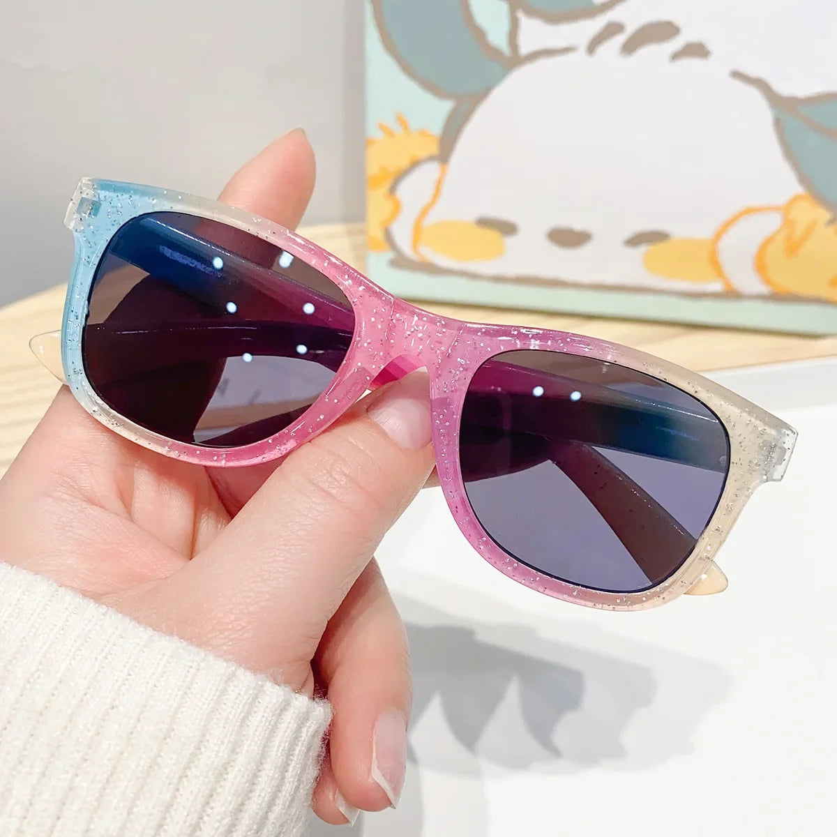 Children's Colorful Shiny Square Sunglasses Girls Cute Sun Glasses Kids Eyewear-Dollar Bargains Online Shopping Australia