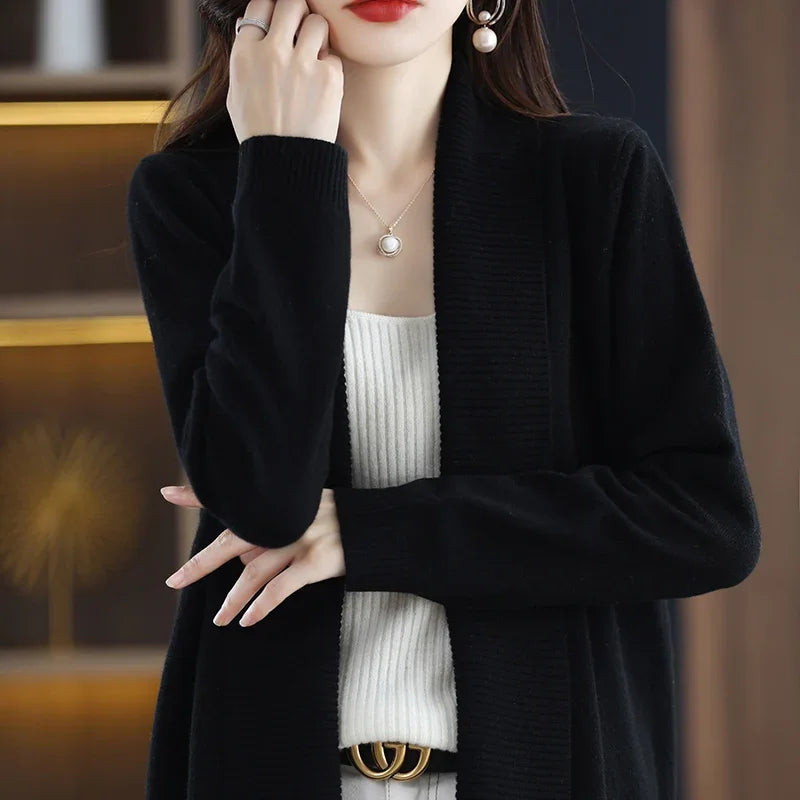 Knitted Sweater Women Cardigan V-Neck Knit Women Sweater Cardigans Sweaters-Dollar Bargains Online Shopping Australia
