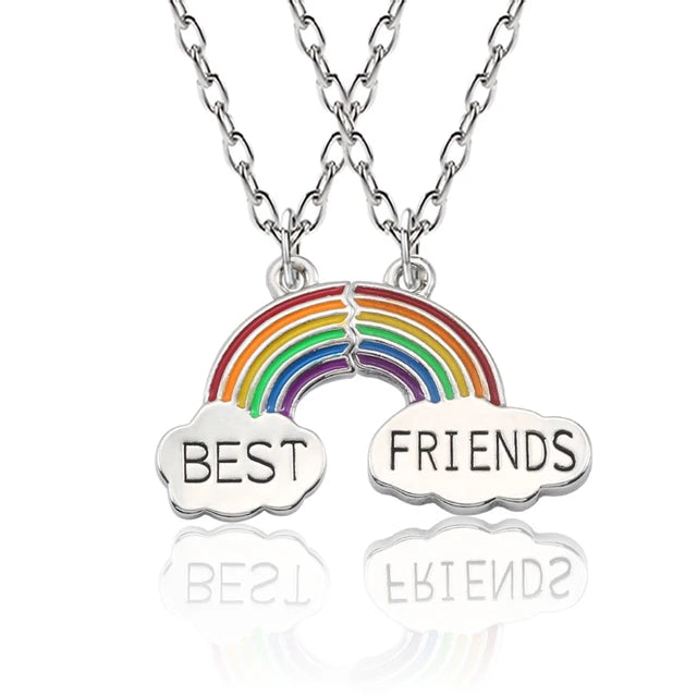 Best Friend Necklace 2-Piece Pendant Necklace Good Friend Forever Necklace Choker Friendship BFF Men And Women Jewelry Gift-Dollar Bargains Online Shopping Australia