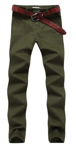 Slim Korean men's casual pants Korean version of a solid color pants