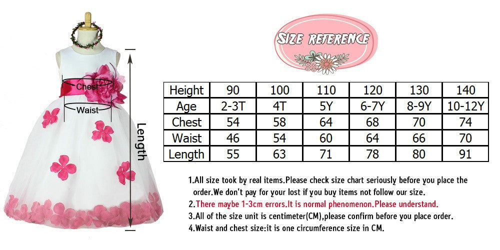 Online discount shop Australia - Girls Bridesmaid Dress Rose Petal Hem Cute Princess Tutu Dress Girls Clothing Sets Wedding Birthday