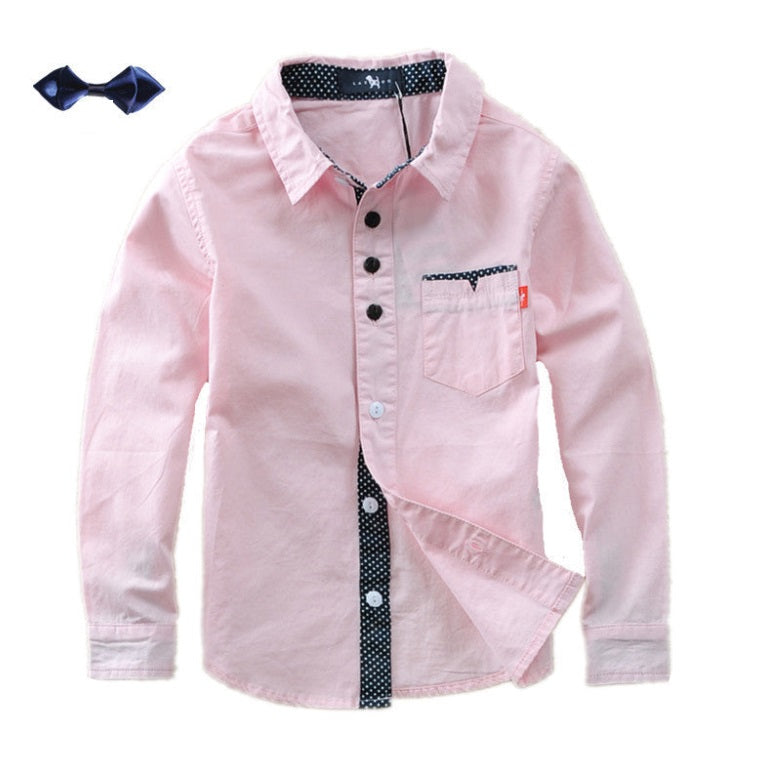 Arrival Children boys Shirts Cotton 100% Solid Kids Shirts