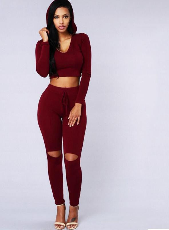 Two pieces Rompers Women Jumpsuit Women Bodycon Jumpsuit Deep V Neck Long Sleeve Fashion Club Bodysuit Bandage Jumpsuit