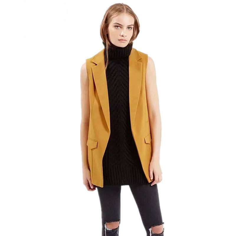 Online discount shop Australia - fashion simple solid color no button short black white wine red yellow blazer jackets