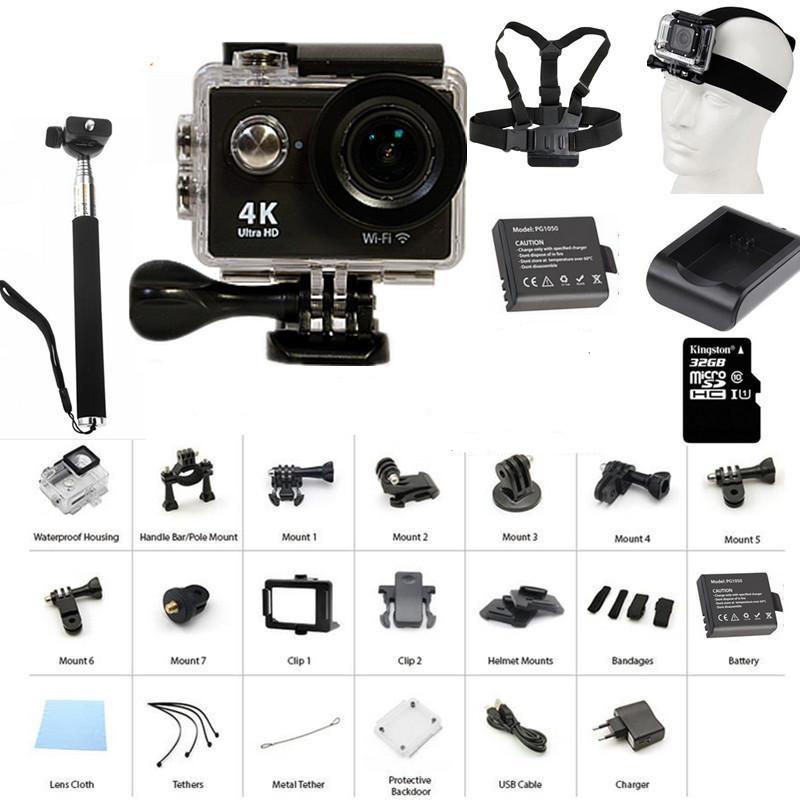 Online discount shop Australia - New Arrival Action Camera 100% Original Eken H9/H9R Ultra HD 4K 30M sport 2.0' Screen 1080p FHD go water proof pro camera