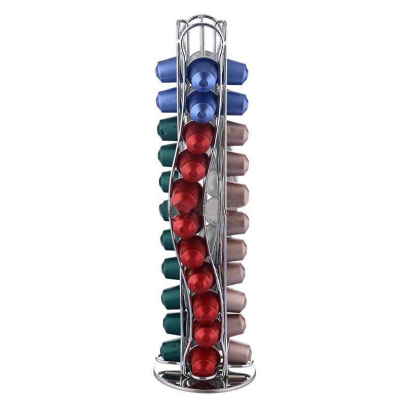 Online discount shop Australia - 40 Cups Iron Plating Coffee Capsules Shelves Kitchen Durable Storage Racks High Quality