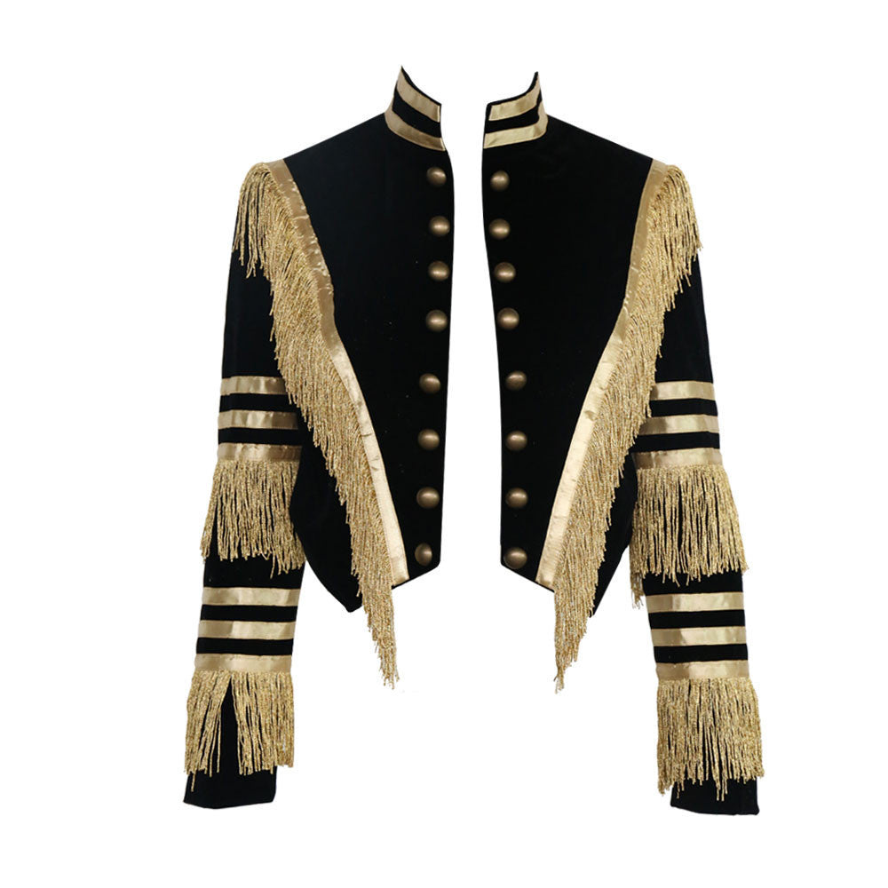 Online discount shop Australia - Missord long sleeve tassel velvet coat FT4685