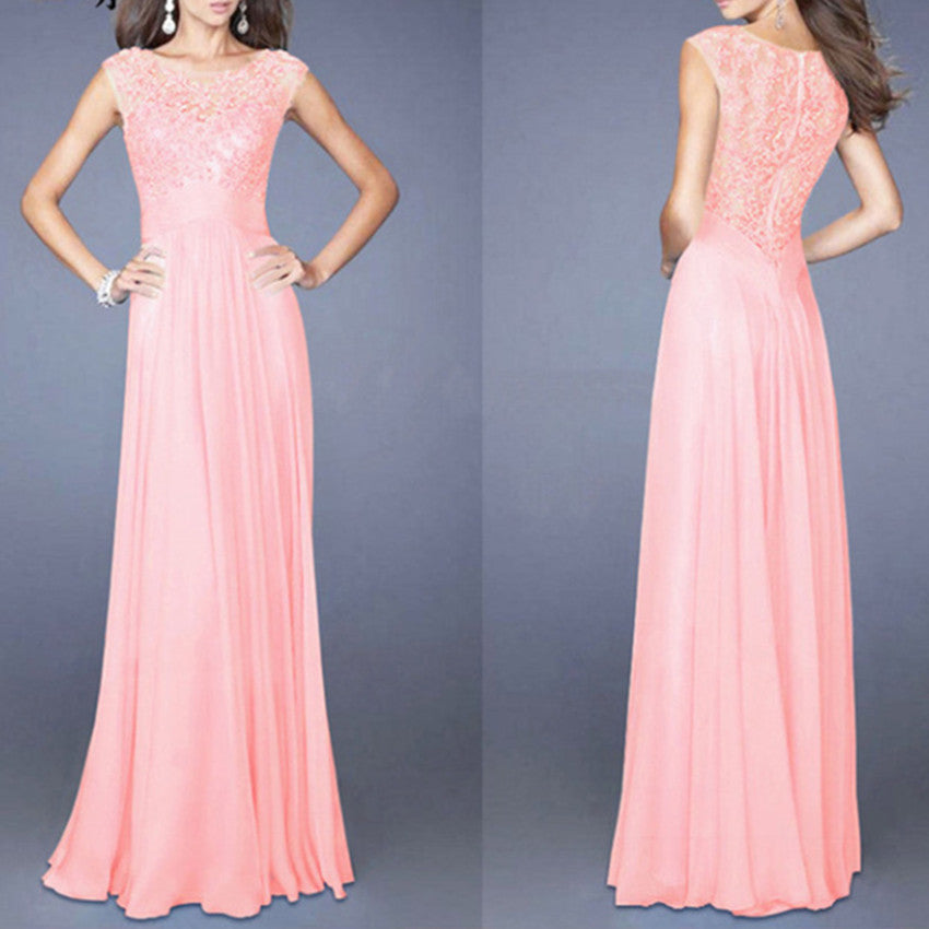 Online discount shop Australia - Floor Length Summer Party Dresses Women Maxi Long Lace Hollow Out Chiffon Dress sexy Sleeveless vestidos robe longue femme