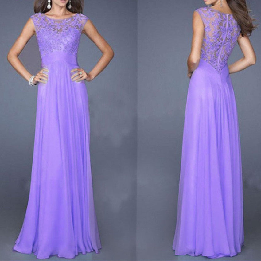 Online discount shop Australia - Floor Length Summer Party Dresses Women Maxi Long Lace Hollow Out Chiffon Dress sexy Sleeveless vestidos robe longue femme