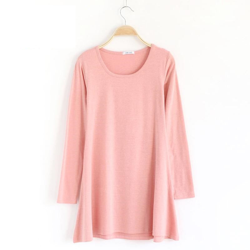 Autumn Winter Fashion Clothes Spring Women Dress 100% Cotton Dress Female Long Sleeve Dress O-Neck Woolen Dresses