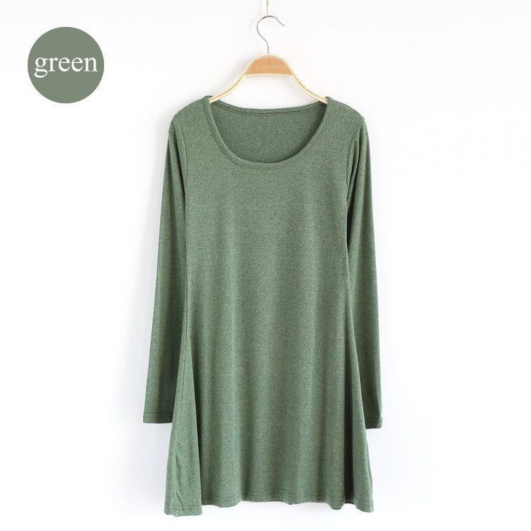 Online discount shop Australia - New Autumn Winter Fashion Clothes Spring Women Dress 100% Cotton Dress Female Long Sleeve Dress O-Neck Woolen Dresses