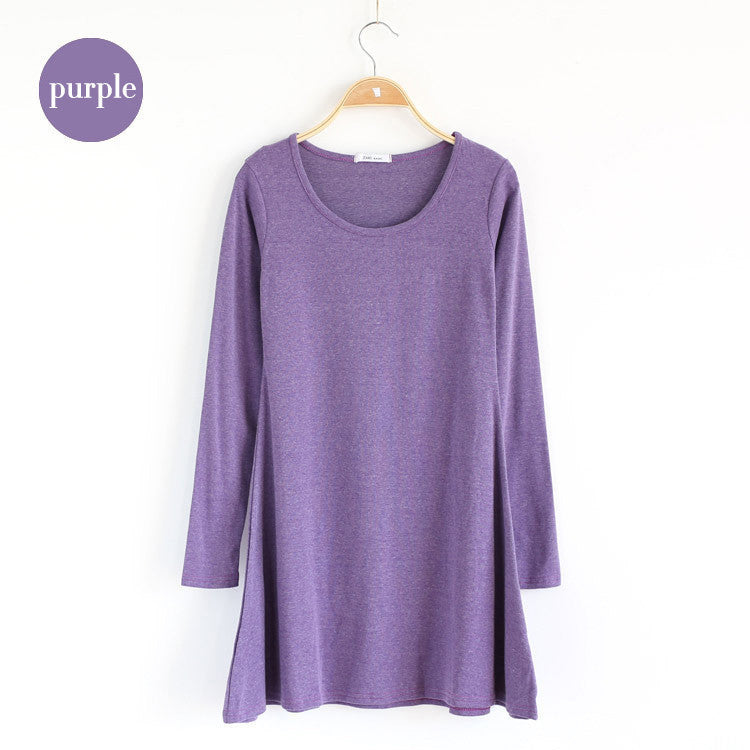 Online discount shop Australia - New Autumn Winter Fashion Clothes Spring Women Dress 100% Cotton Dress Female Long Sleeve Dress O-Neck Woolen Dresses