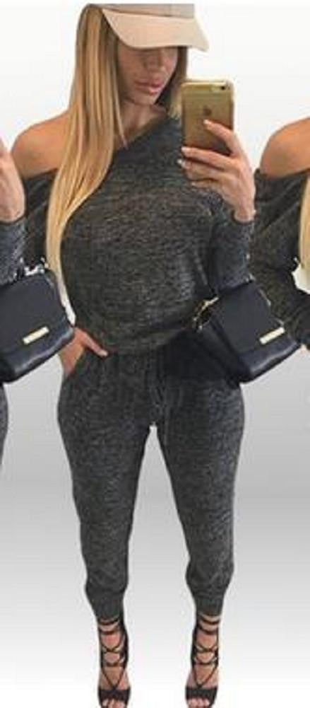 Women Long Sleeve Bodysuit Bodycon Jumpsuit Romper Pants Playsuit Clubwear