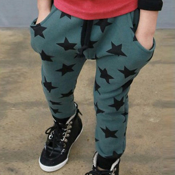 Fashion Toddler Boys Cotton Long Pants Stars Pattern Trousers Casual Bottoms - CelebritystyleFashion.com.au online clothing shop australia