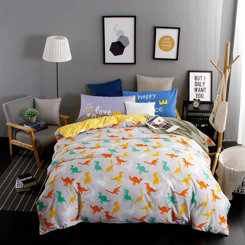 The Nordic style Bedding Set 4pcs Duvet Cover set twin Full queen size bed set printed sheet bed linen bedclothes Pillowcase
