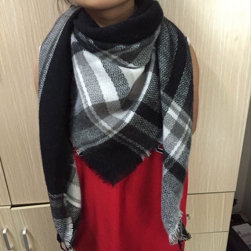 Online discount shop Australia - Fashion Brand Designer Cashmere Triangle Pink Scarf Women Shawl Pashmina Cape Blanket Plaid Foulard