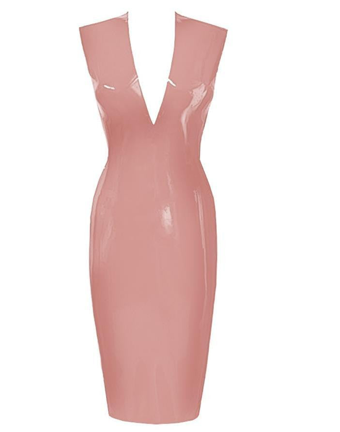 Women Plus Size Pu Leather Dress Black Pink Novelty Bodycon Sheath Pencil Dresses Party 6xl Kim Kardashian