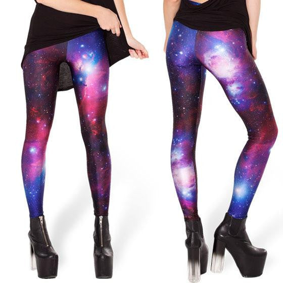 Women Colorful Universe Leggings Galaxy Space Print Leggings Pants Elasticity Fashion Quickly Drying Capris