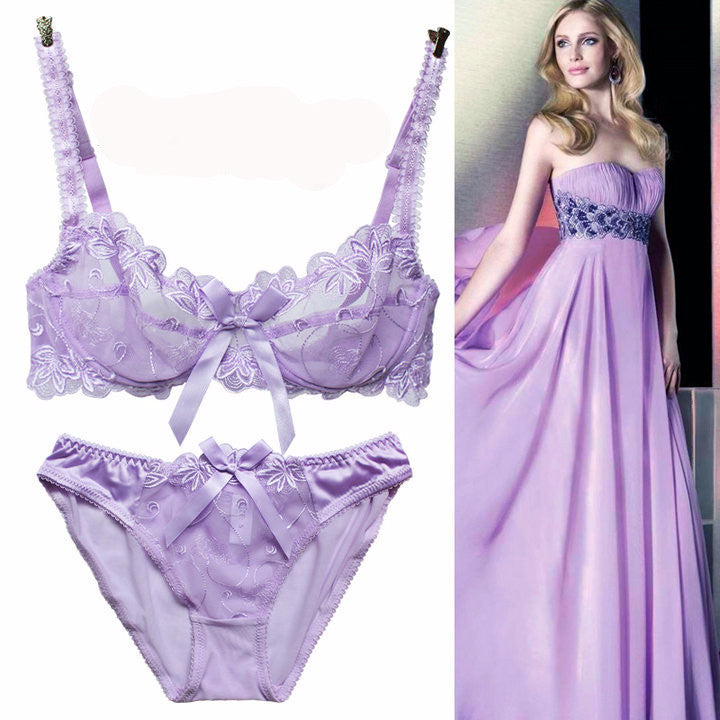 Online discount shop Australia - NEW ABCD France brand sexy lace bra & brief sets push up bra set for women underwear set brassiere transparent bralette