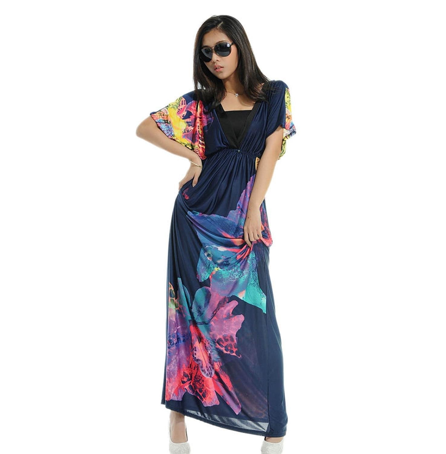 Women Summer Boho dress Femme Beach Dress Plus Size 6XL Bohemian Maxi Dress