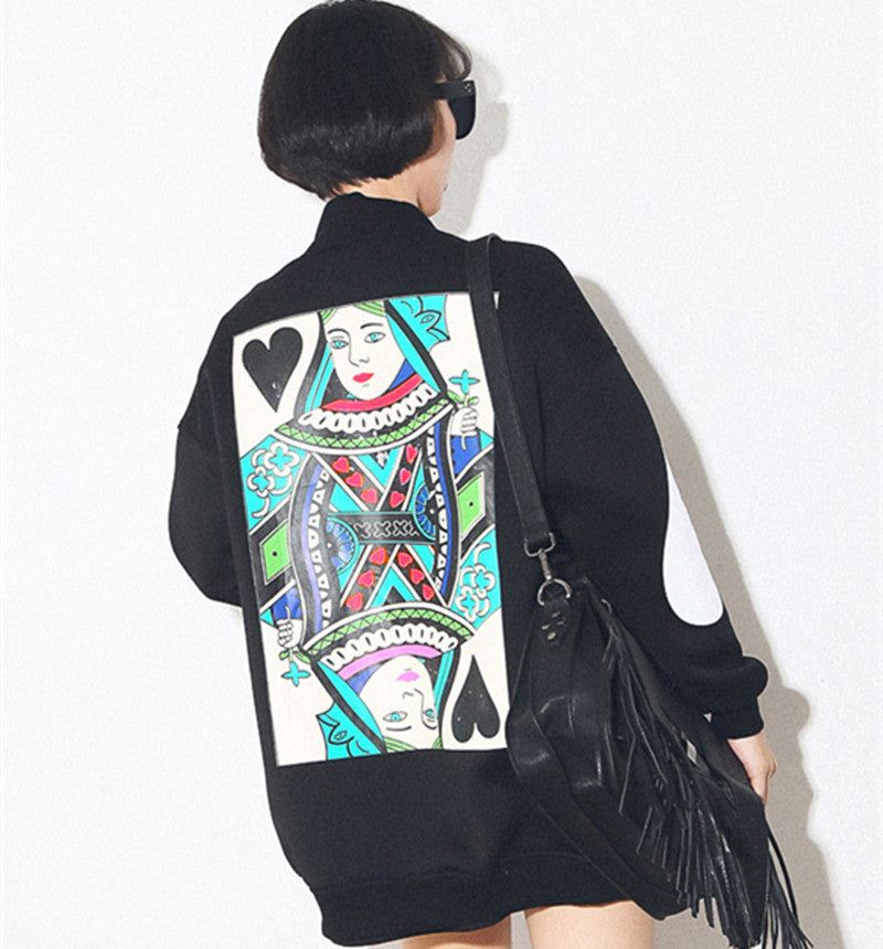 Fashion Pink Black College Baseball Jacket Women Quilted Style Ladies Floral Casual Outwear A138