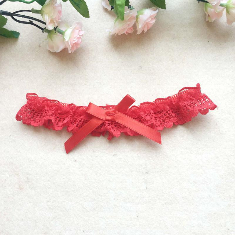 Women Girl Lace Floral Bowknot Bowknot Wedding Party Bridal Lingerie Cos Leg Garter Belt Suspender