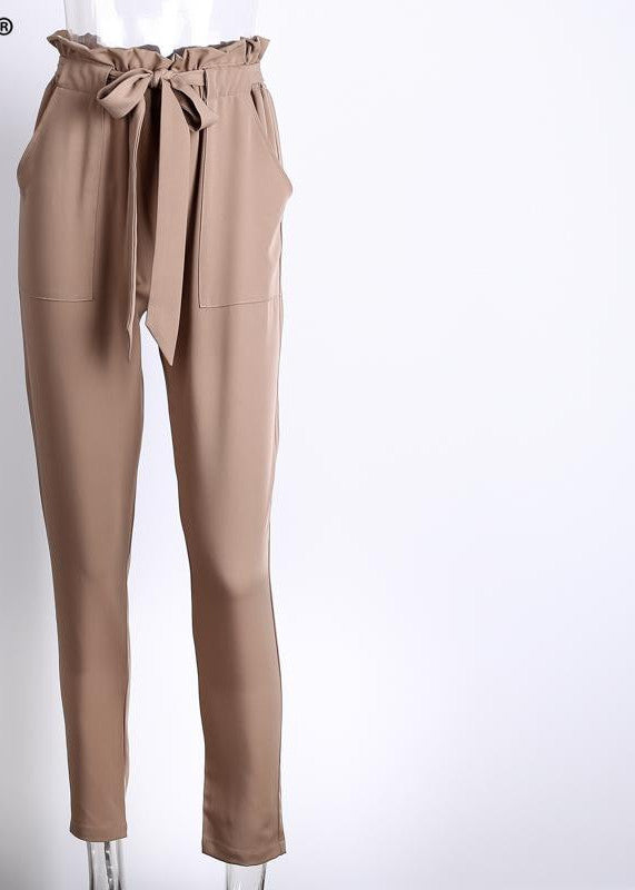 Online discount shop Australia - chiffon high waist harem pants Women stringyselvedge summer style casual pants female New black trousers