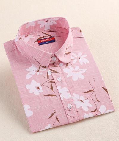 Women Blouses Animal Cotton Shirts Women Floral Green Blouse Shirt Long Sleeve Tops Polka Dot Plus Size 5XL