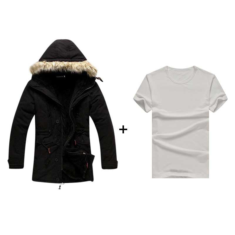 Men Coat Men's Solid Causal Long Warm Coat Male Fashion Padded Hooded Winter Wear Thick Coat MWM060 - CelebritystyleFashion.com.au online clothing shop australia