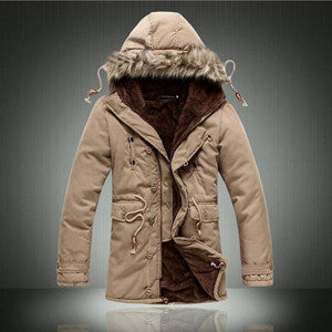Men Coat Men's Solid Causal Long Warm Coat Male Fashion Padded Hooded Winter Wear Thick Coat MWM060 - CelebritystyleFashion.com.au online clothing shop australia