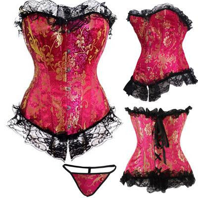 X Women steampunk clothing gothic Plus Size Corsets Lace Up boned Bustier Waist Cincher Body shaper corselet S-6XL